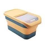 CEWIFO Hundefutter Aufbewahrung 6-8 kg luftdicht mit Klappdeckel Rädern, große Faltbare Futterbox für Hund & Katze futtertonne Hund