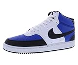 Nike Court Vision Mid Mens Shoes Size 12, Color: White/Blue/Black