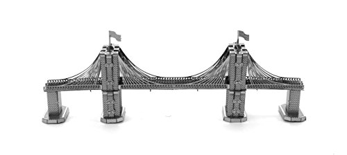Preisvergleich Produktbild Fascinations MMS048 - Metal Earth 502572 - Brooklyn Bridge, lasergeschnittener 3D-Konstruktionsbausatz, 2 Metallplatinen, ab 14 Jahren
