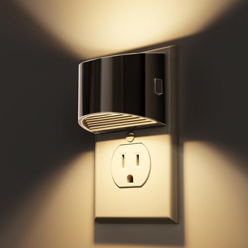 Image of L LOHAS LED Night Lights Plug into Wall, 2 Pack Modern Night Lights, Dusk to Dawn Sensor Nightlight,0-100LM Brightness Adjustable, 3000K Soft White