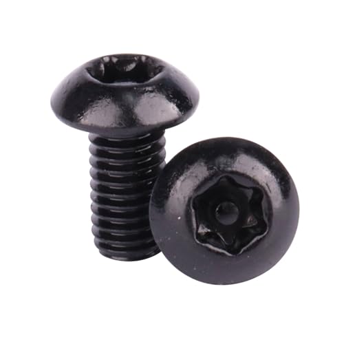 Image of 12PCS Stainless Steel Black Bolts Torx T25 M5x10 12mm Bicycle Bike Disc Brake Cycle Rotor Screws (M5x10mm)