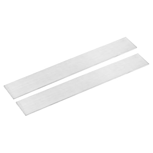uxcell 2Pcs 316L Stainless Steel Flat Bar, 1/8