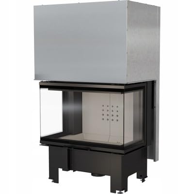 KRATKI Inserto per camino in acciaio a legna NBC 10 kW Ø200 saliscendi A+ | Acciaio nero, efficienza 83%, classe A+. Ecodesign, BImSchV 2, Kratki PRO; per recupero calore.; combustione efficiente