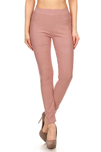Image of Leggings Depot Women's Cotton Blend Stretch Pull-on Jeggings Casual Pants with Pockets (Available in Plus Size)