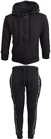 Sergio Italia Boys Kids Tracksuit Sports Gym Jogging Jogger Bottom Zip Top Hoodie Hood Panel