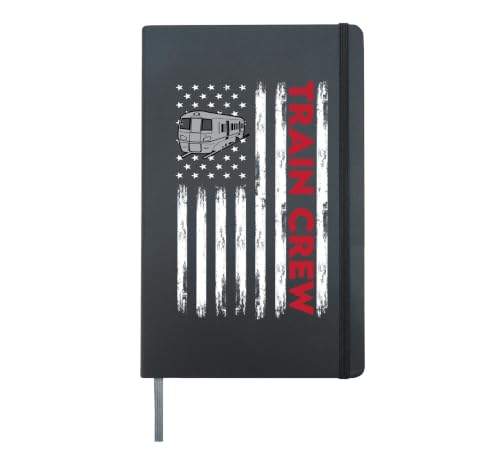 Great Train Crew Design Train Conductor Train Operator USA Hardcover Journal, Black