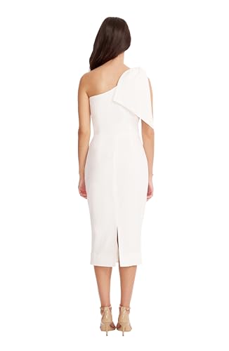 Image of Dress the Population Womens Tiffany One Shoulder Bow Detail Midi Sheath Dress