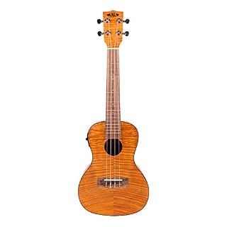 Kala KA CEM EQ Exotic Acajou Ukulélé de concert Natura avec sac - Les Beatles, Paul McCartney, John Lennon, RIngo Starr, George Harrison