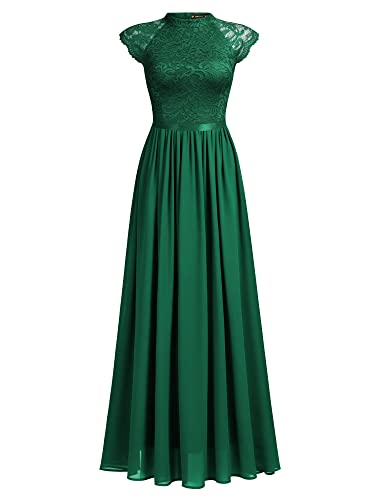 Image of Miusol Women's Formal Sleeveless Floral Lace Bridesmaid Party Maxi Dress