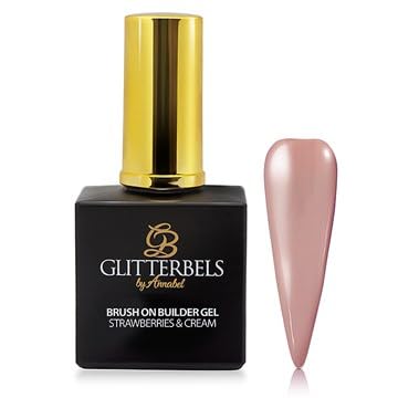 Glitterbels Brush On Builder Gel, Strawberries & Cream, 17ml