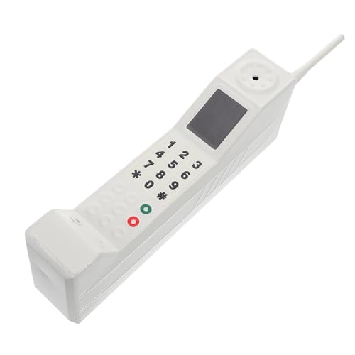 Teléfono retro de hierro blanco Cabilock clásico elegante adorno vintage de mesa