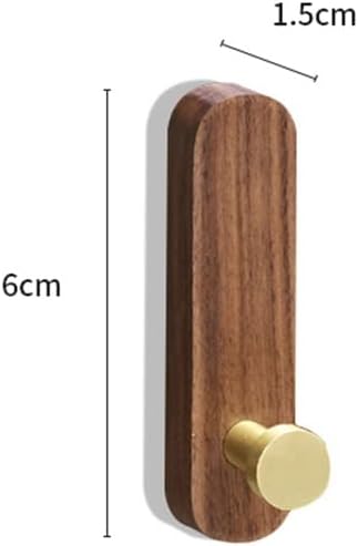 Natural Wood Hanger Wall Mounted Coat Hook Towel Hat Scarf Storage Rack