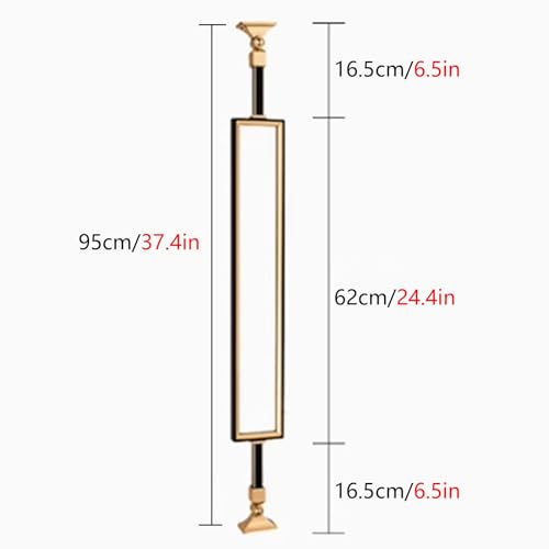 Rectangular Metal Staircase Railing 1 2 5 10 Pc, Interior Balusters Spindles with Adjustable Bracket Spindle Post, Handrail Guardrail Railings Post (Color : B type post, Size : 10 Pack)