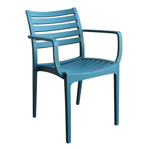 MilaniHome.it - Poltrona in plastica per esterno giardino interno sala da pranzo colorata polipropilene