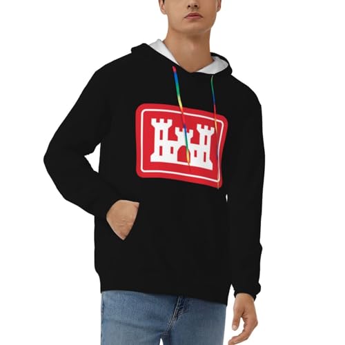 United States Army Corps Of Engineers Hoodies Hooded Sweatshirts Casual Drawstring Hoody Pullover For Mens2