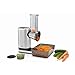 WMF KITCHENminis Salade A Emporter Hachoir Coupe Légumes 5 Plaquettes Sans BPA Carottes Râpées Emincées Choux Noix Boîte Assaisonnement Cromargan Inox Vitesse Réglable 0416400011