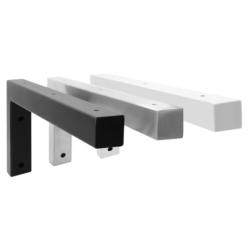 Natural Goods Berlin 2X Console Murale ÉQUERRE | Montage Mural Simple | Support d'Étagère en Métal Noir | Équerre de Charge Lourde pour Lavabo & Étagère...