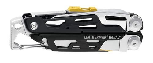 Leatherman Signal Multi-Tool - 19 Tools for Camping & Survival, Silver with Nylon Holster