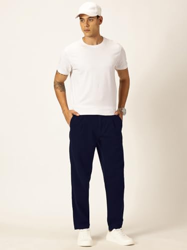 Image of Thomas Scott Men's | Solid | Light Weight | Breathable Fabric | 4 Pocket | Mid Rise | Relaxed Fit | 100% Cotton | Button Waist | Chino Trouser | Pants