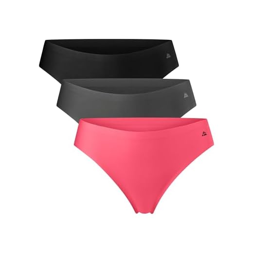 DANISH ENDURANCE Tanga Mujer Materiales Reciclados Pack de 3 (Multicolor (1 x Negro, 1 x Gris, 1 x Rosa), Medium)
