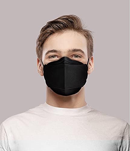 Miniatura 9 de NU-SET Black AirQueen - Máscara de seguridad facial con filtro de fibra nano para adultos, empaquetada individualmente, fabricada en Corea