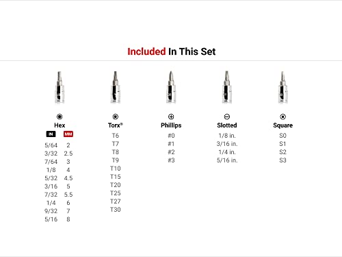 Tekton 1/4 Inch Drive Hex, Torx, Phillips, Slotted, Square Bit Socket Set (42-Piece) | Shb90301 #TOP1