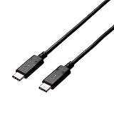 エレコム USBケーブル Type C (USB C to USB C) 2.0m USB2.0認証品 3A出力 最大480Mbps ブラック U2C-CC20NBK