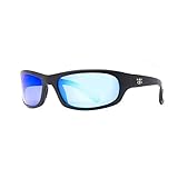 Calcutta Steelhead Sunglasses (Black Frame, Blue Mirror Lens)
