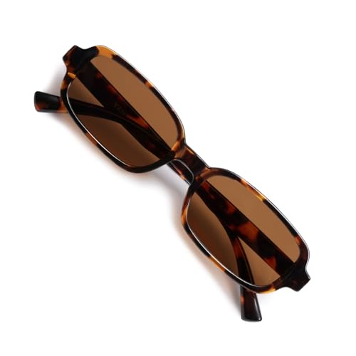 Image of VANLINKER Retro Rectangle Polarized Sunglasses for Women Men Small 90s Style Vintage Trendy Narrow Rectangular Frame VL9813
