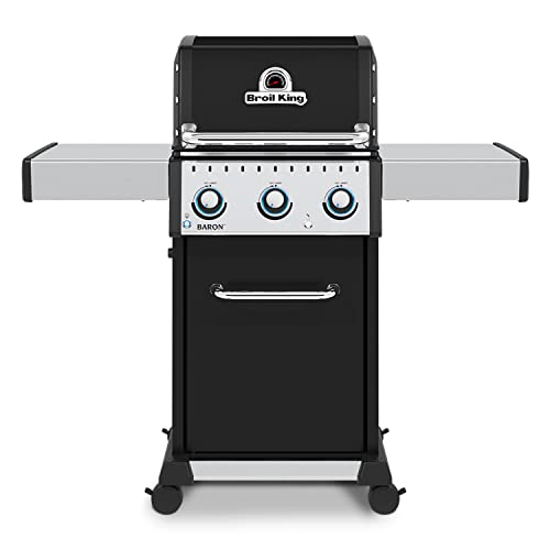Broil King 874214 Baron 320 Pro, Liquid Propane (LP), Stainless Steel, Black