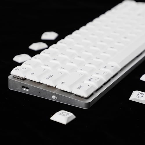 Image of YMDK 124 Ultra-Slim Mac Style Keycap Low Profile Dye Sub PBT Keycaps for Mx 61 64 68 75 84 87 96 108 Layout Mechanical Keyboard