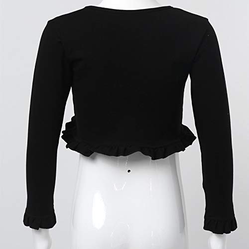 YiZYiF Girls Ballet Wrap Tops Knit Long Sleeve Bolero Cardigan Gymnastics Yoga Shrug Cover Up4