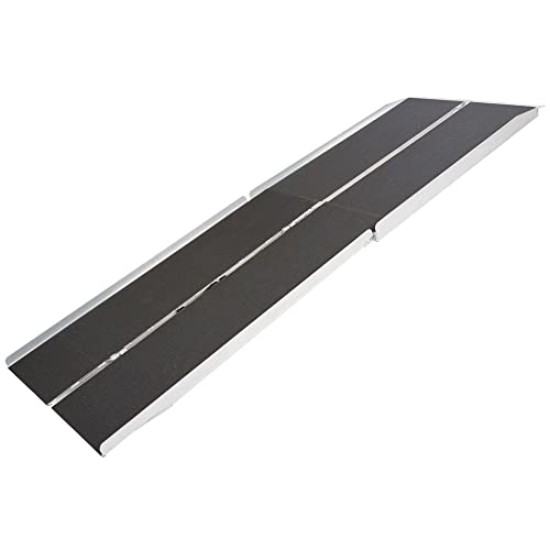 Silver Spring 8' L Aluminum Multi-Fold Wheelchair Ramp with Grit Coat Surface - 600 lb. Weight Capacity