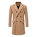 Dress Coat for Girls Boys Trench Coat Notched Collar Double Breasted Long Fleece Jacket Winter Classic Fashion Causual Outdoor Lightweight Thermal Slim Fit Long Coat