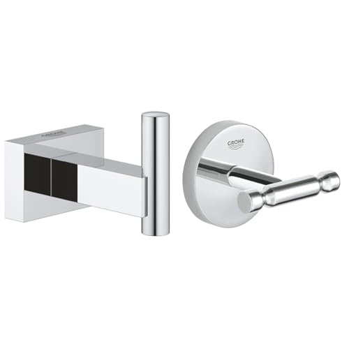 Patère murale GROHE Essentials Cube chromé pour suspendre vos serviettes de bain - 2