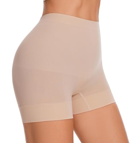Image of Seamless Shaping Boyshorts Panties for Women Slip Shorts for Under Dresses Tummy Control Underwear Shapewear Shorts