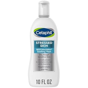 Cetaphil RESTORADERM Soothing Wash, 10 fl oz, Soothes Dry, Stressed Skin, Hypoallergenic, Soap & Paraben Free, National Eczema Association Endorsed