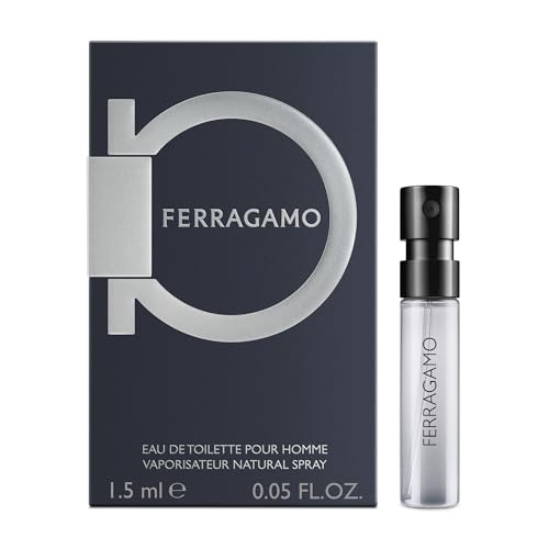 FERRAGAMO Eau de Toilette Pour Homme, Trial Cologne Spray for Men, Vial Sample Size, 0.05 Fl. Oz.