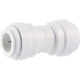 John Guest Speedfit 3/8 Inch OD Union Straight Connector, Push to Connect Plastic Plumbing Fitting,