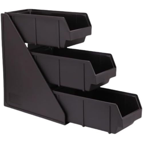 Anfiodas オーガナイザー 業務用 カトラリー収納ケース 4グリッド 卓上用品トレー 飲食店向け 箸 スプーン フォーク ナイフ 小物収納可能 レストラン カフェ ホテル 旅館 (3つのグリッド)