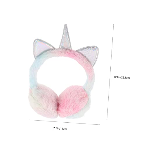 VALICLUD Unicorn Earmuffs Boys and Girls Ear Warmers Plush Ear Cover Winter Protectors for Girls Boys Noise Protection2