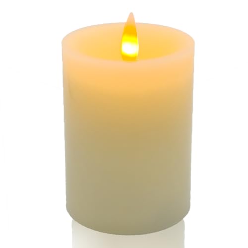Image of Flameless LED Candles, Realistic Flickering Flame, Set of Multiple (Ivory, 4 Inch)