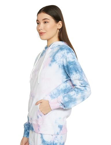 Image of Amazon Brand - Symbol Women Cotton Hooded Relaxed Fit Sweatshirt (Tie-Dye | Pullover) (Available in Plus Sizes)