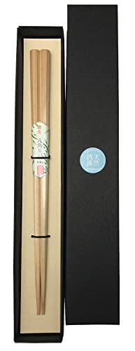 アルファックス 日本製箸 木製 ヒバ 21cm 先角八角木箸 箱入り