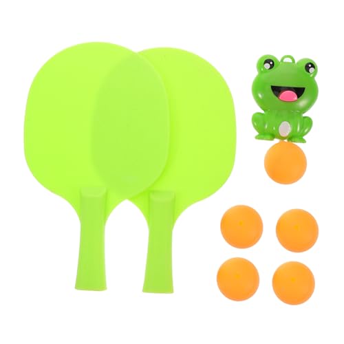 KICHOUSE 1set Hanging Table Tennis Trainer Boys and Girls Cartoon Vision and Attention Indoor Parent-boy Girl Interaction Toy Includes Rackets and Easy to Assemble and Use