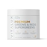 VITALUX || #1 Rated Premium Greens & Reds Superfood Powder || Immune Function, Added Antioxidants, Loaded w/ Digestive Enzymes | 17 Powerful Ingredients | 3rd Party Tested, Vegan + USA Made - 28 Days