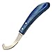 ZEESKTAR Bot Fly Knife for Horses – Stainless Steel Bot Egg Removal Tool, Curved Serrated Scraper with Ergonomic Blue Handle for Horse Grooming