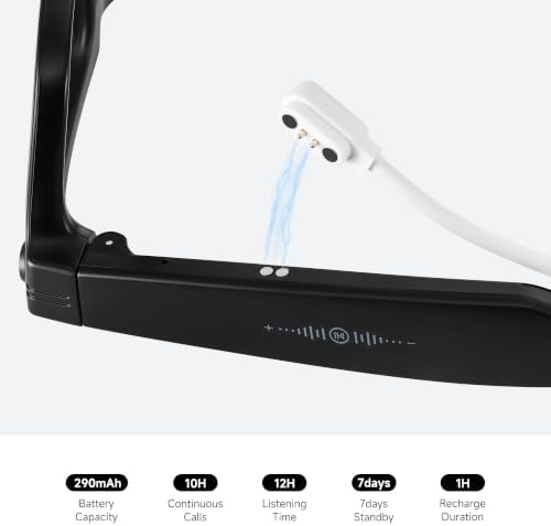 AI Smart Glasses with Camera and Bluetooth - 4K EIS Anti Shake Video & Photo Capture,Real Time Translation,Recording Sunglasses,AI Assistant with ChatGPT,Object Recognition,One-Click Video Creation — view 7