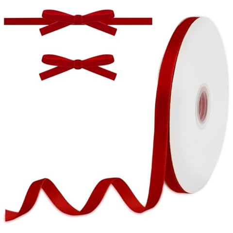 3/8" KALIONE Red Velvet Craft Ribbon Cover