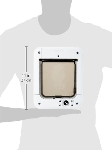 Cat Mate Microchip Cat Flap, Cat Flap Microchip activated for up to 30 Cats - White
